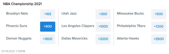 2020–21 NBA Finals Championship Odds via FanDuel Sportsbook
